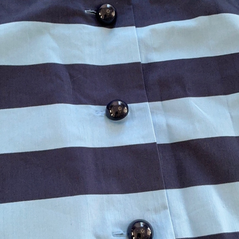 Sail to Sable Navy and Light Blue Striped Sleeveless Dress - Picture 7 of 10